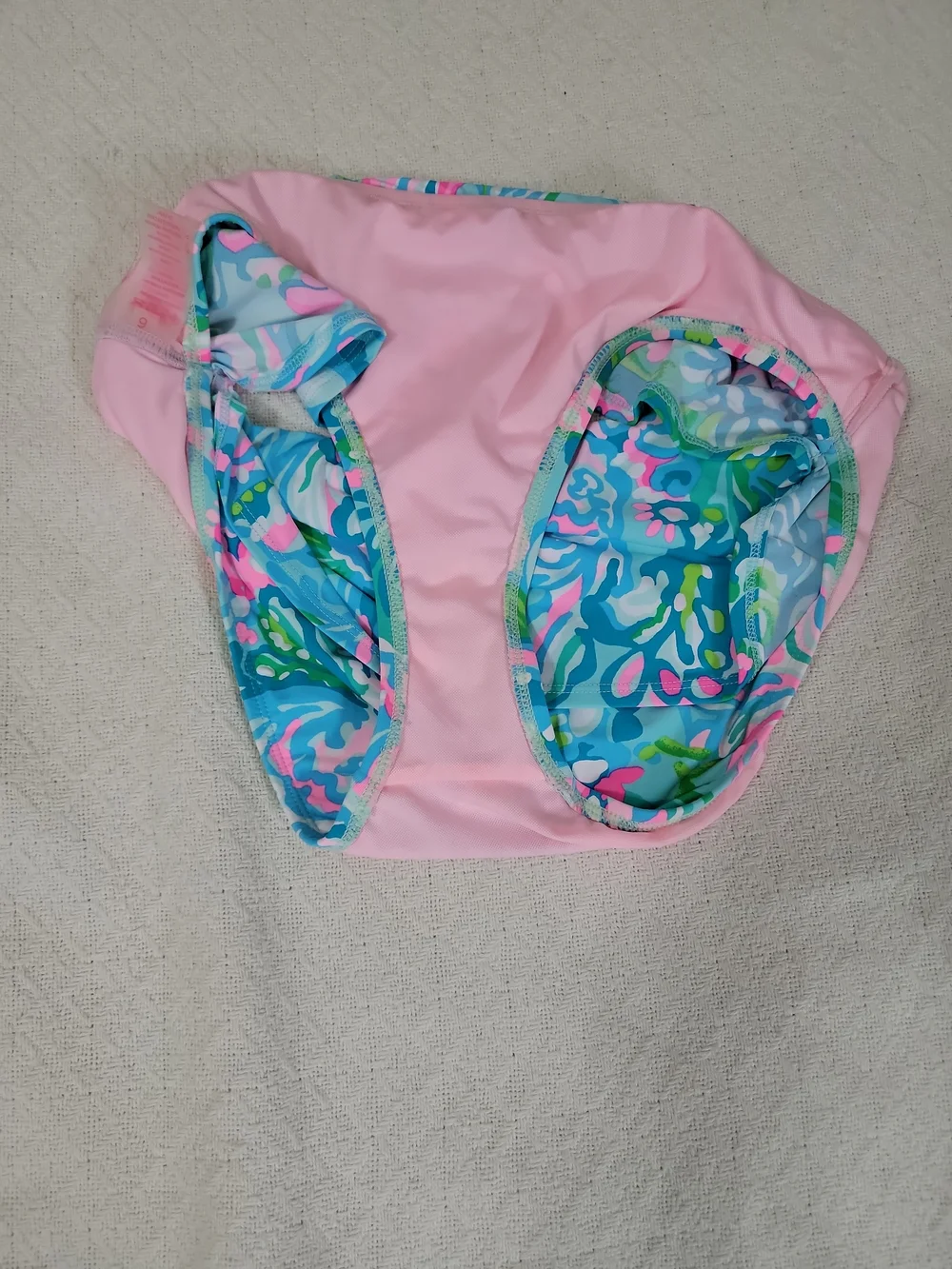 Lilly Pulitzer Pink & Aqua Tropical Bikini Bottoms
